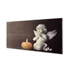 tulup.si Steklena slika Molitev angel sveča 140x70 cm 2 obešalnika