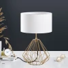 Opviq Stona lampa Diamond-S-711, 25x25x43 cm, IP20, Zlatno-bele boje