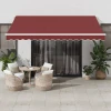 Tenda na ručno uvlačenje bordo 400 x 300 cm