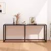 Konzolni stol crni 180 x 35 x 75,5 cm od kaljenog stakla