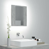 vidaXL LED kopalniška omarica z ogledalom betonsko siva 40x12x45 cm