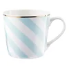 Florina Porcelanska skodelica z geometrijskimi črtami 400 ml modra