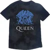 Queen Blue Crest (Wash Collection) Dip-Dye On Black L Majica