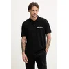 Bombažen polo Karl Lagerfeld Jeans moški, črna barva, A2M17094