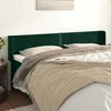 vidaXL Vzglavje z ušesi temno zelen 183x16x78/88 cm žamet