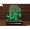 Black Cut 3D Lampa Jaguar, Zelena