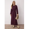 Trendyol Modest Ženska haljina Tctss25Eb00129, Bordo