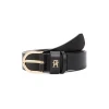 TOMMY HILFIGER Pas ESSENTIAL EFFORTLESS črna