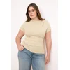 Trendyol Curve Ženska bluza Tbbss26Af00075, Bež