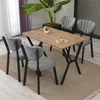HANAH HOME Set Trpezarijski sto i 4 stolice Elma Grey Walnut