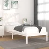 Okvir za krevet od masivne borovine bijeli 90 x 190 cm mali
