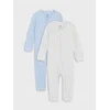 Sinsay - Pamučni zeke od rebrastog pletiva 2 pack - bledoplavo