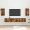 Set TV komoda Zidne 5 pcs Dimljeni hrast Konstruirano drvo