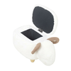 Carryhome TABURE, les, tekstil rjava, naravna, bela