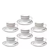 Sigma Set šoljica za kafu QRD2518-B, 6 komada, 140 ml, Beli