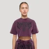 GymBeam Women‘s Abyss Cropped T-shirt Raisin