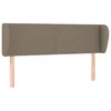 Vidaxl Vzglavje z ušesi taupe 147x23x78/88 cm blago