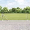 Vanjski Euro Ograda s Betonskom Podlogom 25 x 0,6 m Srebrna
