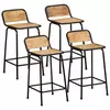 Vidaxl vidaXL Barski stoli 4 kosi 46x35,5x80 cm masiven, surov mangov les