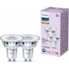 Philipsova sijalka LED GU10 4,6W 355lm 827 prozorna 36° 2 kosa - Steklo
