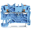 WAGO WAGO 2202-1204 prevodna sponka 5.20 mm Push-In sponka modre barve 100 kosov