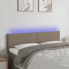 Vidaxl vidaXL Vzglavje postelje z LED zaslonom, sivo-rjavo, 144x5x78/88 cm, blago