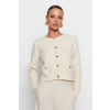 Trendyol Ecru Premium Yarn/Special Yarn Knitwear Cardigan