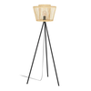 EGLO Podna lampa HYKEHAM E27 129,5 cm drvo/crna tronožac 43855