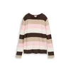 TOM TAILOR Pulover svetlo rjava/temno rjava/roza/bela