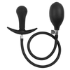 Rimba Latex Play Inflatable Anal Plug with Pump Black