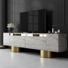 HANAH HOME TV polica Bohem Travertine Gold
