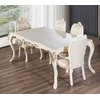 Casa Padrino luxury baroque dining table white/gold - Rectangular baroque style kitchen table - Luxury baroque dining room furniture - Baroque dining room furniture