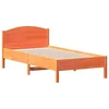 Vidaxl Posteljni okvir brez vzmetnice voščeno rjav 75x190 cm borovina