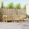 Set vanjskih sofa s jastukom 5 pcs Bijela i bež
