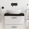 vidaXL Kopalniški pult temno siv 60x30x(2-6) cm obdelan trden les