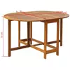 shumee Vrtna miza 130x90x72 cm trden akacijev les