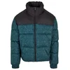 AOP Retro Puffer Jacket bottlegreen damast aop