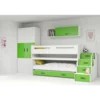 Drveni Dečiji Krevet Na Sprat Max 1 S Tri Kreveta 200x80 - Zeleni