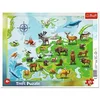 Trefl Puzzle Zemljevid Evrope z živalmi / 25 kosov