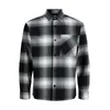 JACK & JONES Srajca JJEJACKSON siva / antracit / bela