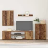 Set TV komoda Zidne 4 pcs Staro drvo Konstruirano drvo