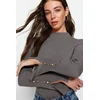 Trendyol Milla ženski duks Twoaw24Kz00309, Antracit-Siva