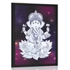 Plakat budistični Ganeša - 20x30 black