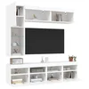 vidaXL Komplet TV omaric z LED lučkami 7-delni bel