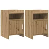 vidaXL Posteljne mize 2 pcs Artisan hrast 40 x 36 x 60 cm