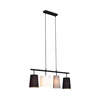 Brilo - Luster na sajli 4xE27/40W/230V crna/siva/bela