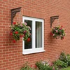 vidaXL Nosilci za stenske police 2 kos Antik rjava 27,5 x 23 x 4 cm