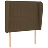 Vidaxl Vzglavje z ušesi temno rjavo 83x23x118/128 cm blago