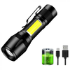 Mini LED svjetiljka s USB punjenjem - Crna KP25693