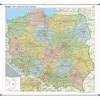 Poljska 1:500.000. Administrativni in cestni stenski zemljevid. Izdaja 2025.
